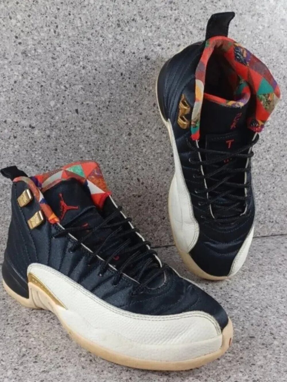 Nike Air Jordan 12 Retro Chinese New Year Sneakers Youth 4.5 Youth Shoes